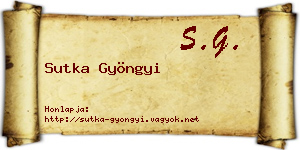 Sutka Gyöngyi névjegykártya